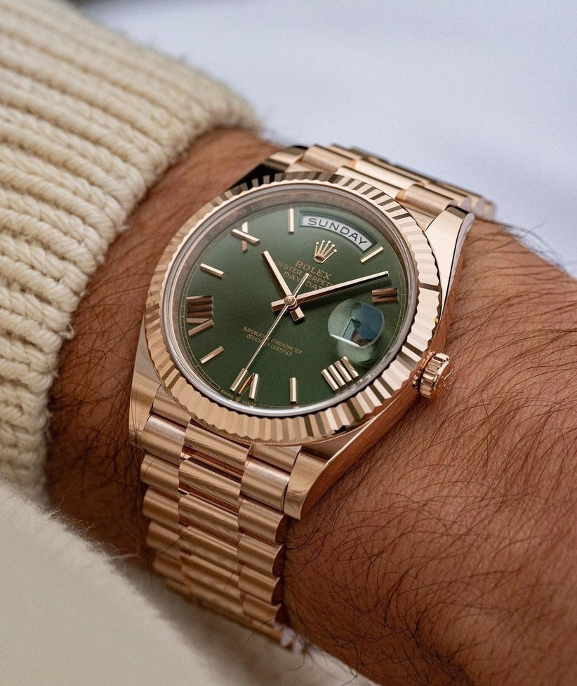 Rolex Day date Rosegold Gold Metal Watch VIRAT KOHLI EDITION