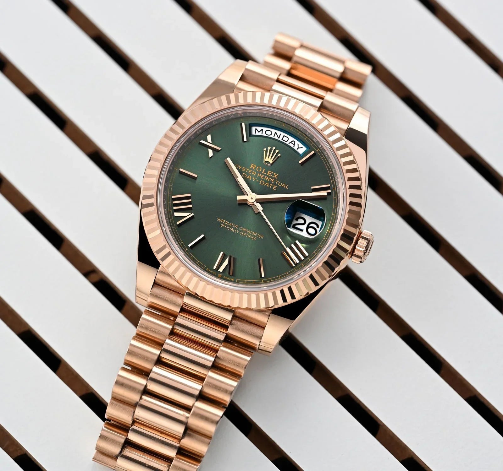 Rolex Day date Rosegold Gold Metal Watch VIRAT KOHLI EDITION